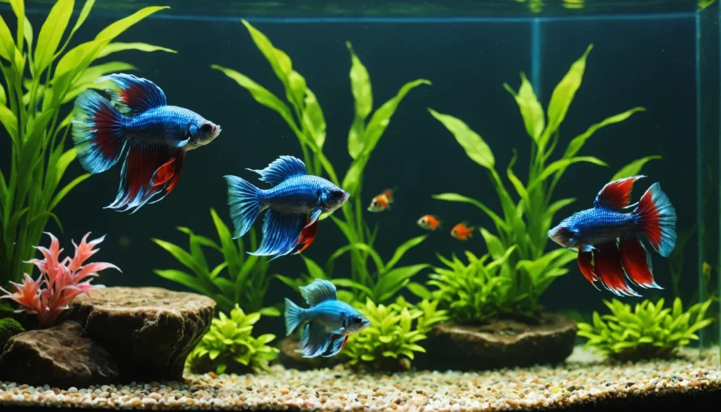 peut on mettre un combattant avec des guppy